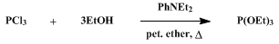 Reaction equation for TRIETHYL PHOSPHITE (Ethyl phosphite)