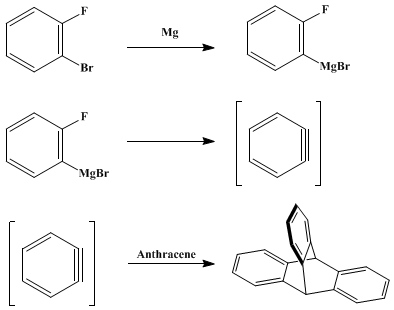 Reaction equation for TRIPTYCENE (9,10-o-Benzenoanthracene, 9,10-dihydro-)