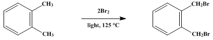 Reaction equation for o-XYLYLENE DIBROMIDE (o-Xylene, α,α'-dibromo-)