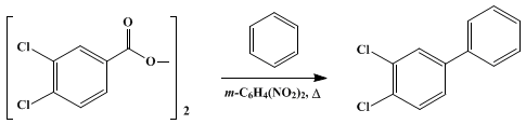 Reaction equation for ARYLBENZENES: 3,4-DICHLOROBIPHENYL (Biphenyl, 3,4-dichloro-)