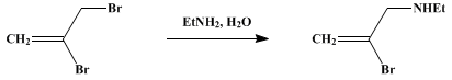 Reaction equation for N-(2-BROMOALLYL)ETHYLAMINE (Allylamine, 2-bromo-N-ethyl-)