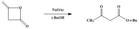 Reaction equation for t-BUTYL ACETOACETATE (Acetoacetic acid, tert-butyl ester)