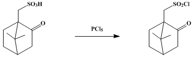 Reaction equation for D,L-10-CAMPHORSULFONYL CHLORIDE