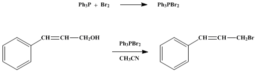 Reaction equation for CINNAMYL BROMIDE (Benzene, 3-bromopropenyl-)