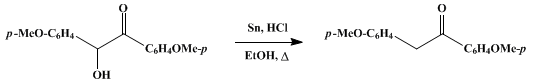 Reaction equation for DEOXYANISOIN (Acetophenone, 4'-methoxy-2-(p-methoxyphenyl)-)