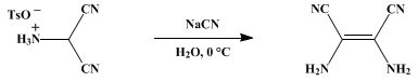 Reaction equation for DIAMINOMALEONITRILE (HYDROGEN CYANIDE TETRAMER) (Maleonitrile, diamino-)