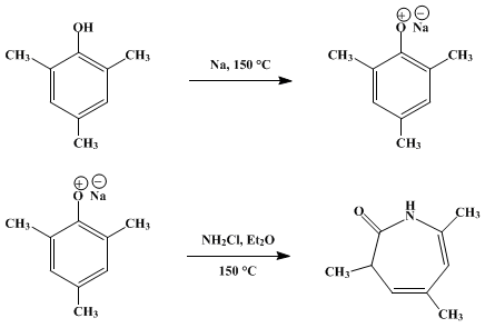 Reaction equation for 1,3-DIHYDRO-3,5,7-TRIMETHYL-2H-AZEPIN-2-ONE (2H-Azepin-2-one, 1,3-dihydro-3,5,7-trimethyl-)
