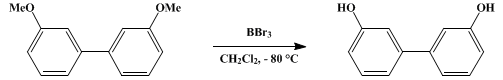 Reaction equation for 3,3'-DIHYDROXYBIPHENYL (m,m'-Biphenol)