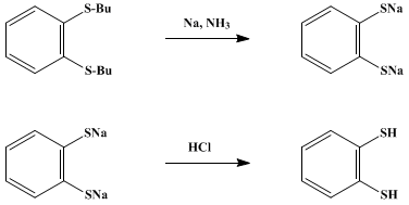 Reaction equation for 1,2-DIMERCAPTOBENZENE (o-Benzenedithiol)