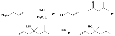 Reaction equation for 4,6-DIMETHYL-1-HEPTEN-4-OL (1-Hepten-4-ol, 4,6-dimethyl-)