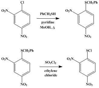 Reaction equation for 2,4-DINITROBENZENESULFENYL CHLORIDE (Benzenesulfenyl chloride, 2,4-dinitro-)