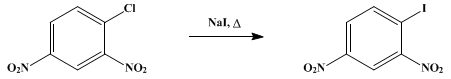 Reaction equation for 2,4-DINITROIODOBENZENE (Benzene, 1-iodo-2,4-dinitro-)