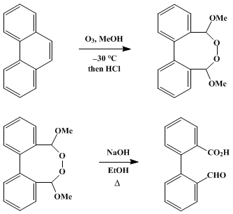 Reaction equation for DIPHENALDEHYDIC ACID (2-Biphenylcarboxylic acid, 2'-formyl-)