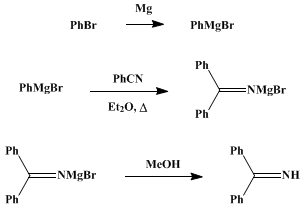 Reaction equation for DIPHENYL KETIMINE (Diphenylmethylenimine)