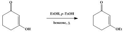 Reaction equation for 3-ETHOXY-2-CYCLOHEXENONE (Dihydroresorcinol monoethyl ether)