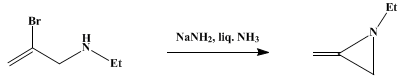 Reaction equation for N-ETHYLALLENIMINE (Aziridine, 1-ethyl-2-methylene-)