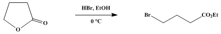Reaction equation for ETHYL γ-BROMOBUTYRATE (Butyric acid, γ-bromo-, ethyl ester)