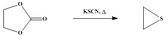Reaction equation for ETHYLENE SULFIDE