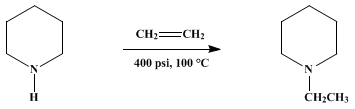 Reaction equation for N-ETHYLPIPERIDINE (Piperidine, 1-ethyl-)