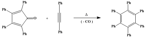 Reaction equation for HEXAPHENYLBENZENE (Benzene, hexaphenyl-)