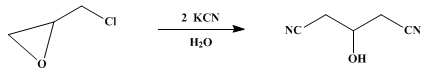 Reaction equation for 3-HYDROXYGLUTARONITRILE (Glutaronitrile, 3-hydroxy-)