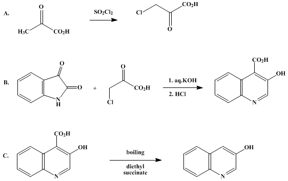 Reaction equation for 3-HYDROXYQUINOLINE (3-Quinolinol)
