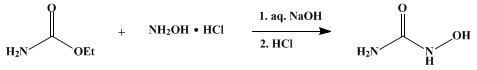 Reaction equation for HYDROXYUREA (Urea, hydroxy-)