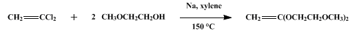 Reaction equation for KETENE DI(2-METHOXYETHYL) ACETAL (Ketene bis(2-methoxyethyl) acetal)