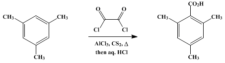 Reaction equation for MESITOIC ACID (Benzoic acid, 2,4,6-trimethyl-)