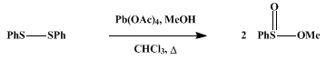 Reaction equation for METHYL BENZENESULFINATE (Benzenesulfinic acid, methyl ester)
