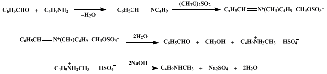 Reaction equation for N-METHYLBUTYLAMINE (Butylamine, N-methyl-)