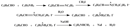 Reaction equation for N-METHYLETHYLAMINE (Ethylamine, N-methyl-)