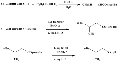 Reaction equation for 3-METHYLHEPTANOIC ACID (Heptanoic acid, 3-methyl-)