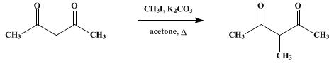 Reaction equation for 3-METHYLPENTANE-2,4-DIONE (2,4-Pentanedione, 3-methyl-)