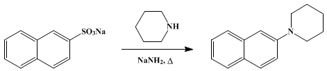 Reaction equation for N-β-NAPHTHYLPIPERIDINE (Piperidine, 1-(2-naphthyl)-)