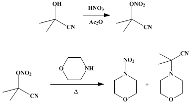 Reaction equation for N-NITROMORPHOLINE (Morpholine, 4-nitro-)