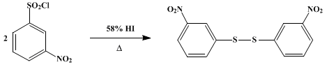 Reaction equation for m-NITROPHENYL DISULFIDE (Disulfide, bis-(m-nitrophenyl))