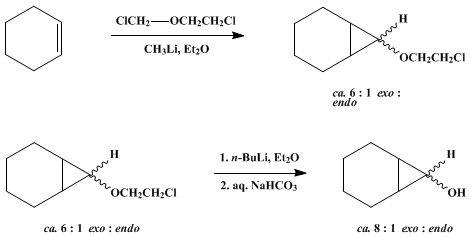 Reaction equation for exo/endo-7-NORCARANOL