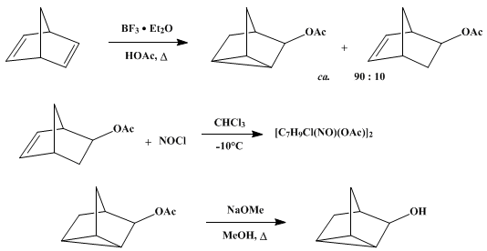 Reaction equation for NORTRICYCLANOL (Tricyclo[2.2.1.02, 6]heptan-3-ol)