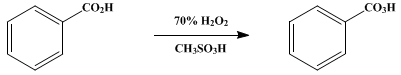Reaction equation for PEROXYBENZOIC ACID