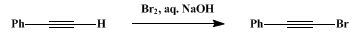 Reaction equation for PHENYLBROMOETHYNE (Benzene, bromoethynyl)