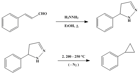 Reaction equation for PHENYLCYCLOPROPANE (Benzene, cyclopropyl-)