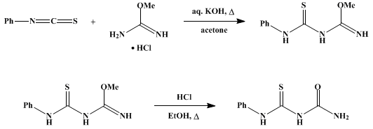 Reaction equation for 1-PHENYL-2-THIOBIURET (Biuret, 1-phenyl-2-thio-)