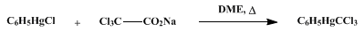 Reaction equation for PHENYL(TRICHLOROMETHYL)MERCURY