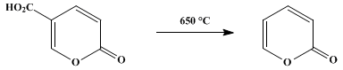 Reaction equation for α-PYRONE (2-Oxo-1, 2H-pyrane-)