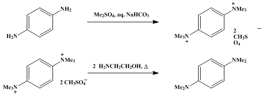 Reaction equation for TETRAMETHYL-p-PHENYLENEDIAMINE (p-Phenylenediamine, N,N,N'N'-tetramethyl)