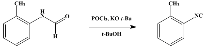 Reaction equation for o-TOLYL ISOCYANIDE