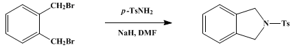 Reaction equation for 2-(p-TOLYLSULFONYL)DIHYDROISOINDOLE (Isoindoline, 2-p-tolylsulfonyl-)