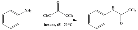 Reaction equation for α,α,α-TRICHLOROACETANILIDE (Acetanilide, α,α,α-trichloro-)