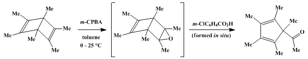 Reaction equation for 5-ACETYL-1,2,3,4,5-PENTAMETHYLCYCLOPENTADIENE (Ethanone, 1-(1,2,3,4,5-pentamethyl-2,4-cyclopentadien-1-yl)-)
